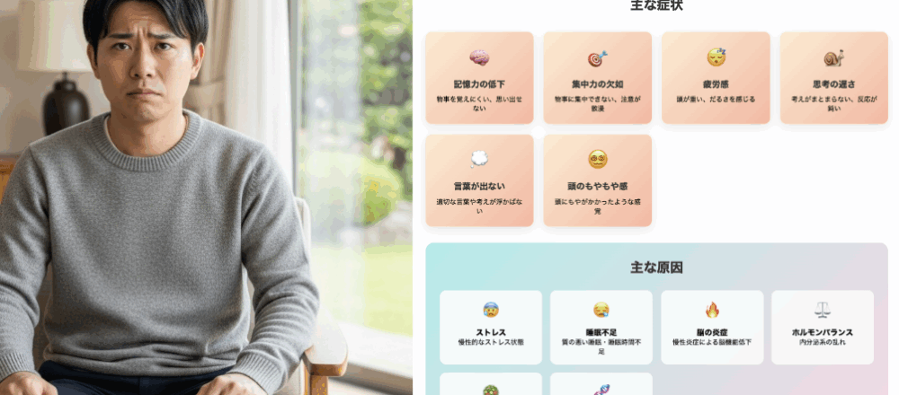 ブレインフォグに有用なサプリメント